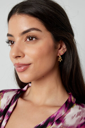 Earrings twisted with star - gold h5 Picture2